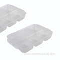 Clear 4 Compartment Vegetable Refrigerator Storage Box